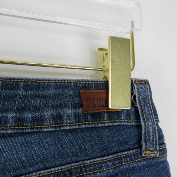 Paige The Kylie Crop Jeans Designer Skinny Jeans Mid Rise Dark Wash Size 25 - Picture 4 of 7